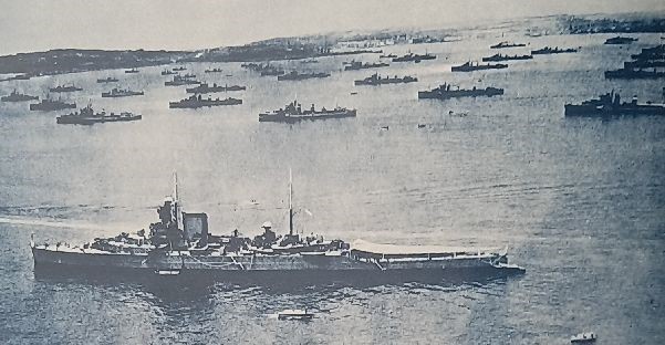 Britanska rezervna flota u zalivu Vejmut pred izbijanje Drugog svjetskog rata (arhivski snimak)