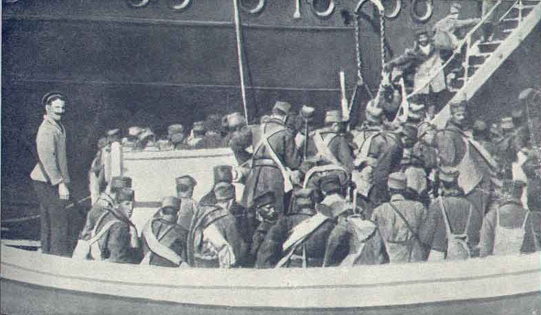 Укрцавање српске војске на бродове